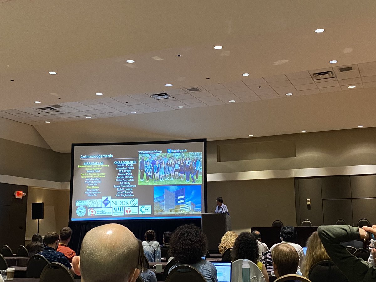 Steph_BloomingT's tweet photo. Great job @Zarrinparlab presenting on the lab’s studies on the microbial changes during TRF! #SRBR2022 https://t.co/vnu6ot1Wbr