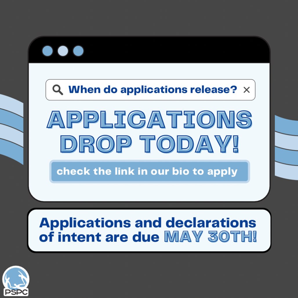 The PSPC (@thepspc) on Twitter photo PSPC EXEC APPS OPEN TODAY :)
Interested in joining The PSPC’s 2022-23 executive council? Look no further as applications are now open! Only current grade 9, 10, or 11 PDSB students may apply.
Application: bit.ly/PSPCexecapps20… (due MAY 30).
Goodluck everyone! 🤍
<a href="/PeelSchools/">Peel District School Board</a> PSPC EXEC APPS OPEN TODAY :)
Interested in joining The PSPC’s 2022-23 executive council? Look no further as applications are now open! Only current grade 9, 10, or 11 PDSB students may apply.
Application: bit.ly/PSPCexecapps20… (due MAY 30).
Goodluck everyone! 🤍
<a href="/PeelSchools/">Peel District School Board</a>