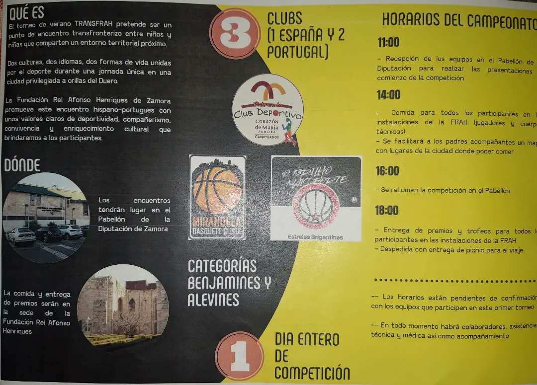 #ICampeonatoTransFRAHCorazónDeMaría

Hoy hemos presentado oficialmente el I Campeonato TransFRAH - Corazón de María de Baloncesto. 
En este  Campeonato TransFRAH - Corazón de María de baloncesto en el que colabora también la Diputación de Zamora se disputará el próximo 28 de mayo