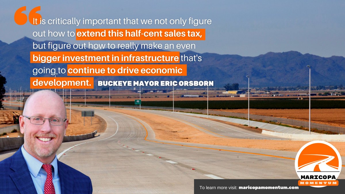 YesforMomentum's tweet photo. ✔️Support growth✔️highways✔️road improvements— just some of the reasons AZ Mayors urge voters to pass #Prop400E, the county's 1/2 cent sales tax, passed in '85 responsible for funding many of the region's highway projects👉🏽https://t.co/3vhFvChPJl #LeadWithInfrastructure https://t.co/Dz4Ps3efhm