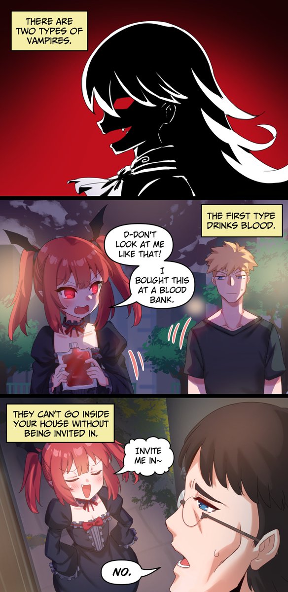 MemeGirlsStudio's tweet photo. Two Types of Vampires https://t.co/2Zgg3KiJsJ
