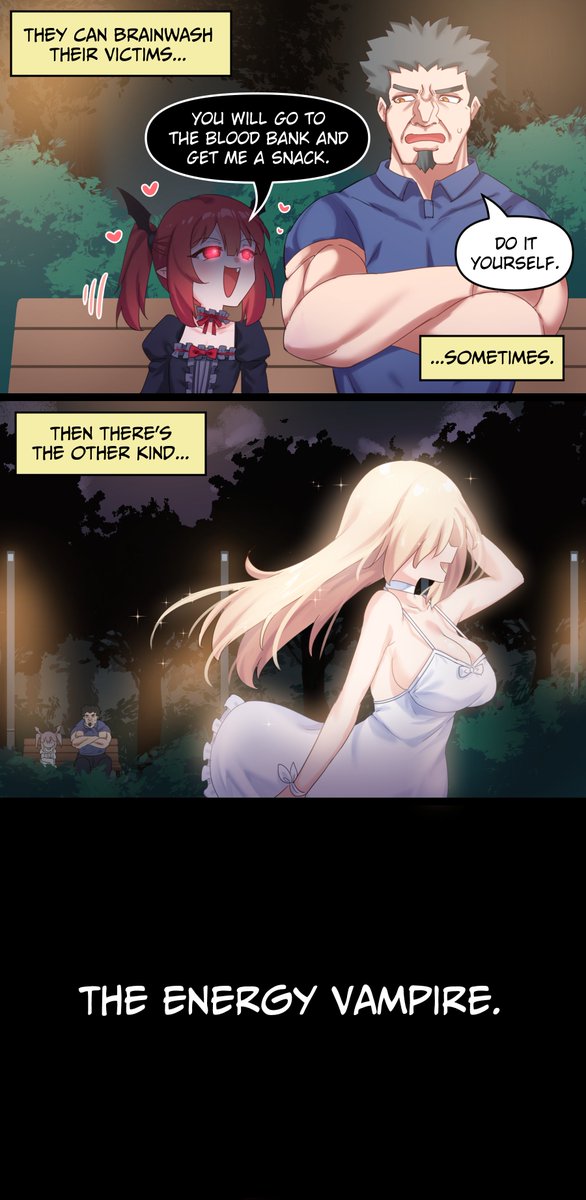 MemeGirlsStudio's tweet photo. Two Types of Vampires https://t.co/2Zgg3KiJsJ