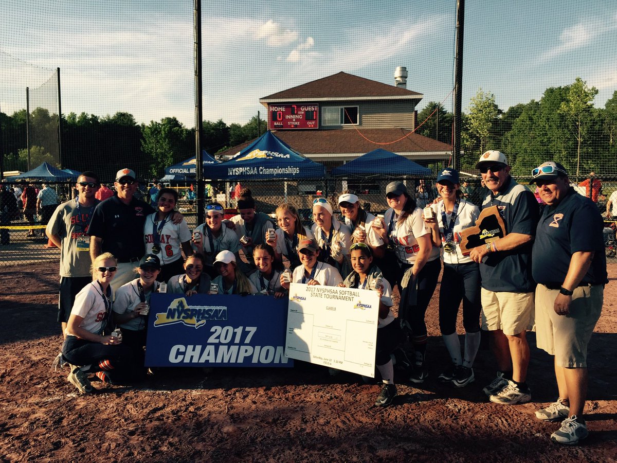 SShawnmitchell7's tweet photo. Stop by and help @SolvayAthletics celebrate and recognize the 2017 Softball State Championship team! 5 years ago this year this incredible group of young ladies made an impressive run to win it all! We honor them at 4:00 on Tues May 17 before our home game v Homer… #StateChamps https://t.co/4smYgxz3BA