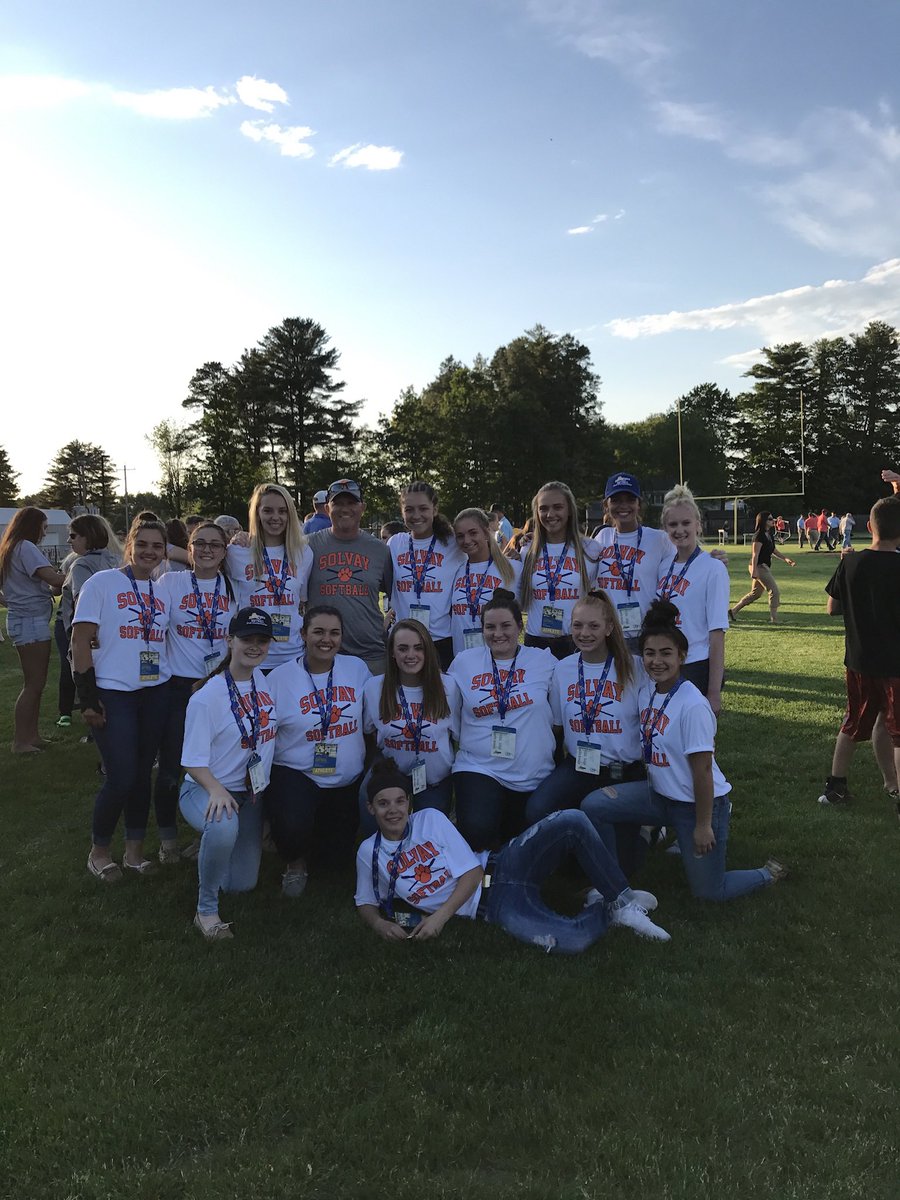 SShawnmitchell7's tweet photo. Stop by and help @SolvayAthletics celebrate and recognize the 2017 Softball State Championship team! 5 years ago this year this incredible group of young ladies made an impressive run to win it all! We honor them at 4:00 on Tues May 17 before our home game v Homer… #StateChamps https://t.co/4smYgxz3BA