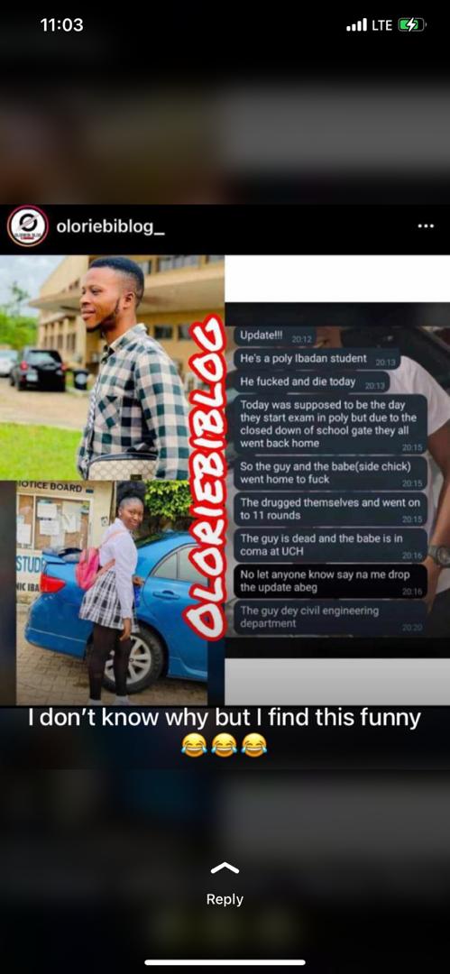 OderinloI's tweet photo. Who is gonna fuck me till death do us apart
#bestie #Bbnaija #shola #BIG25 IN FIVE DAYS #OPPOReno7Launch #Lekki #ManUtd #ManchesterUnited #ibadanpoly #Polytechnicibadan https://t.co/IAgJ0waa0O