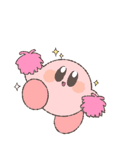 がんばるぽよ!!!
 #1日1低画質カービィ 