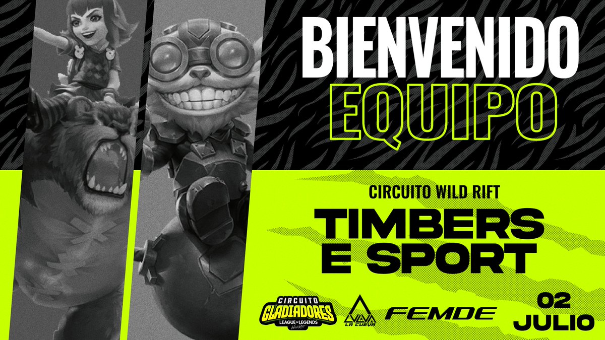 Bienvenidos🥳 
<a href="/TimbersEsports/">Timbers Esports</a> 
 
Mucha suerte este 2 de Julio🙌