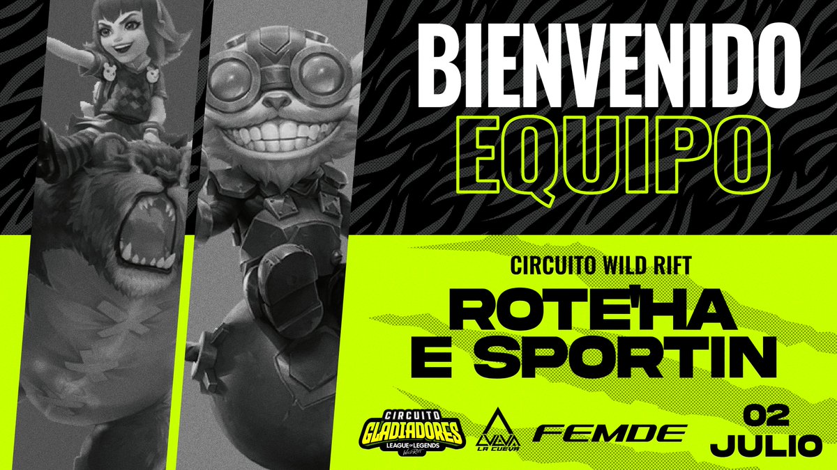Bienvenidos🥳 
<a href="/RoteHaeSportin/">Rote'Ha eSportin</a> 
 
Mucha suerte este 2 de Julio🙌