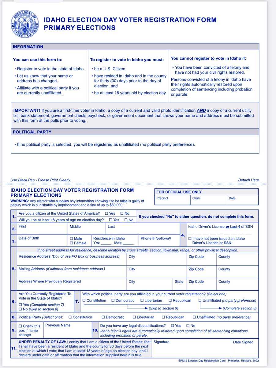 heidtforgov's tweet photo. Not registered to vote? It's ok, Idaho has same-day voter registration! Bring your ID and - a utility bill, a bank statement, or a paycheck with you to the polls tomorrow. #voteidaho #IDprimary #May17 #idpol https://t.co/hkUnNRJlM8