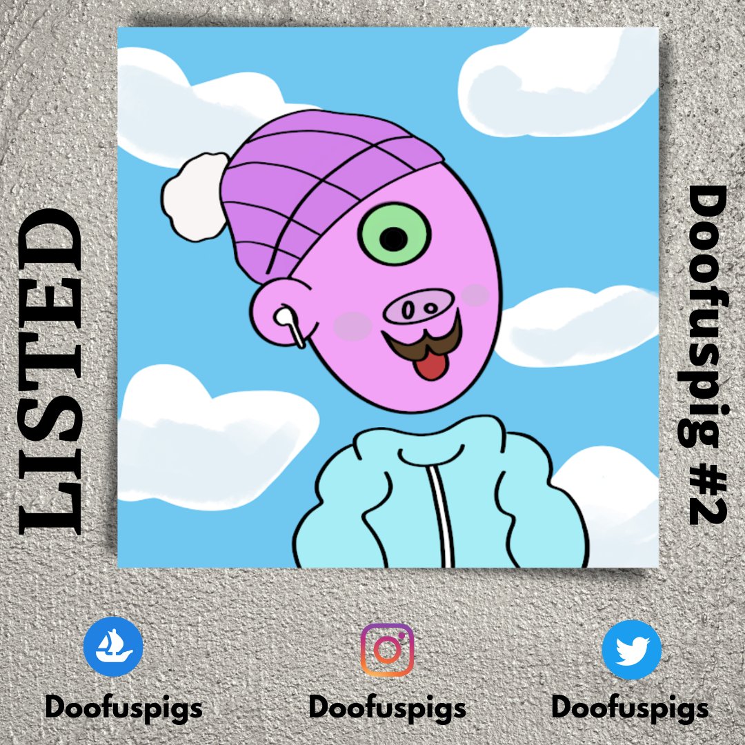 doofuspigs's tweet photo. ☀️Doofuspig #2☀️ 

#Doofuspigs #USA #NEW #NFTartists #UK #NFTCollector #investor #DoodleWorld #NFTdrop #PolygonNFT #NFTshills #DeFi #Metaverse #Dogecoin #NFTCommunity  #NFT #NFTs #OpenSeaNFT #NFTProjects #NFTartist #nftart #NFTartists  #art #artist #love #photo #listed #cute https://t.co/balVkGSHye