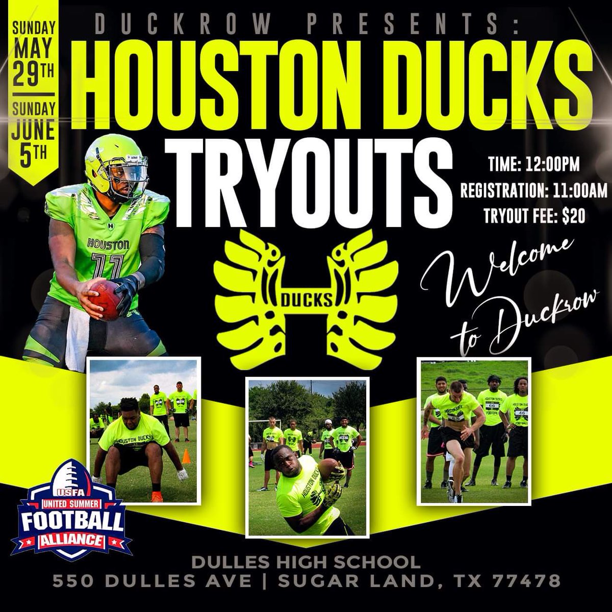 HoustonDucks's tweet photo. The Houston Ducks will be hosting 2 Tryout Combines for the 2022 Summer season. May 29th &amp; June 5th‼️

- If you have any questions or would like to send us your film/highlights, please message us on Facebook or email us at southhoustonducks@gmail.com - https://t.co/4BKVruWxQY