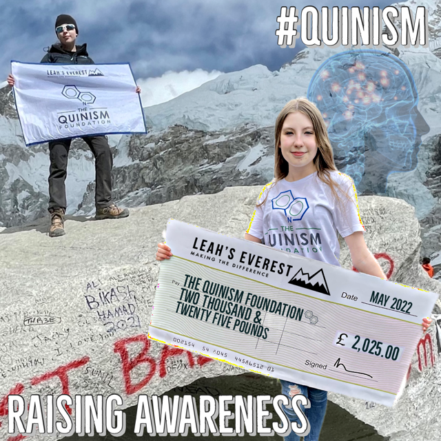 TheQuinismFdn's tweet photo. Congratulations and thank you to @EverestLeahs for raising over 2,000 British pounds (over $2,350 US dollars) to support The Quinism Foundation. Learn more about Leah's awareness-raising hike to Mount Everest base camp in our latest newsletter: https://t.co/jaizROMEP8 https://t.co/kNAYcngPBI