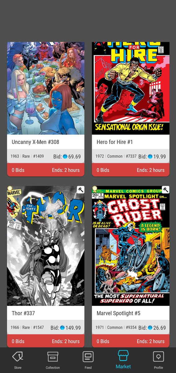 Waka_mole's tweet photo. Auctions ending in 2 hours!
⌚️⏱️⏳️
Subastas terminando en 2 horas!
#VeVeFam #Comics #NFTs #XMen #Spiderman #LukeCage #Thor #BetaRay #GhostRider https://t.co/8HYzDIelLd