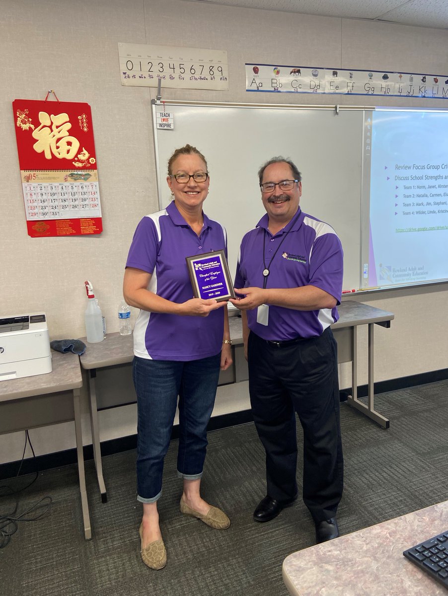 This past Friday, RACE held a staff meeting and recognized teachers for Teacher Appreciation Week. Thank you, teachers! You make a difference! We also recognized staff who have achieved longevity milestones with <a href="/RowlandSchools/">Rowland Schools</a>. Congratulations! 🥳🎉 #RACEStrong #WeAreRUSD