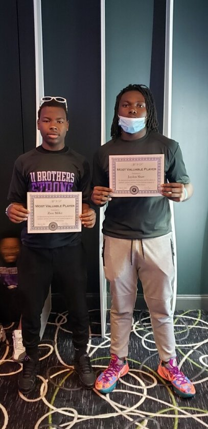 🏈Football Awards‼Our Most Valuable Player Awards were awarded to these OUTSTANDING players who exemplified everything that you want to see in a 🏈player. No matter where you put them, they're gonna make plays &amp; are gonna standout! 2027 RB/DB Zion Miller &amp; 2026 TE/DE Jayden Shaw