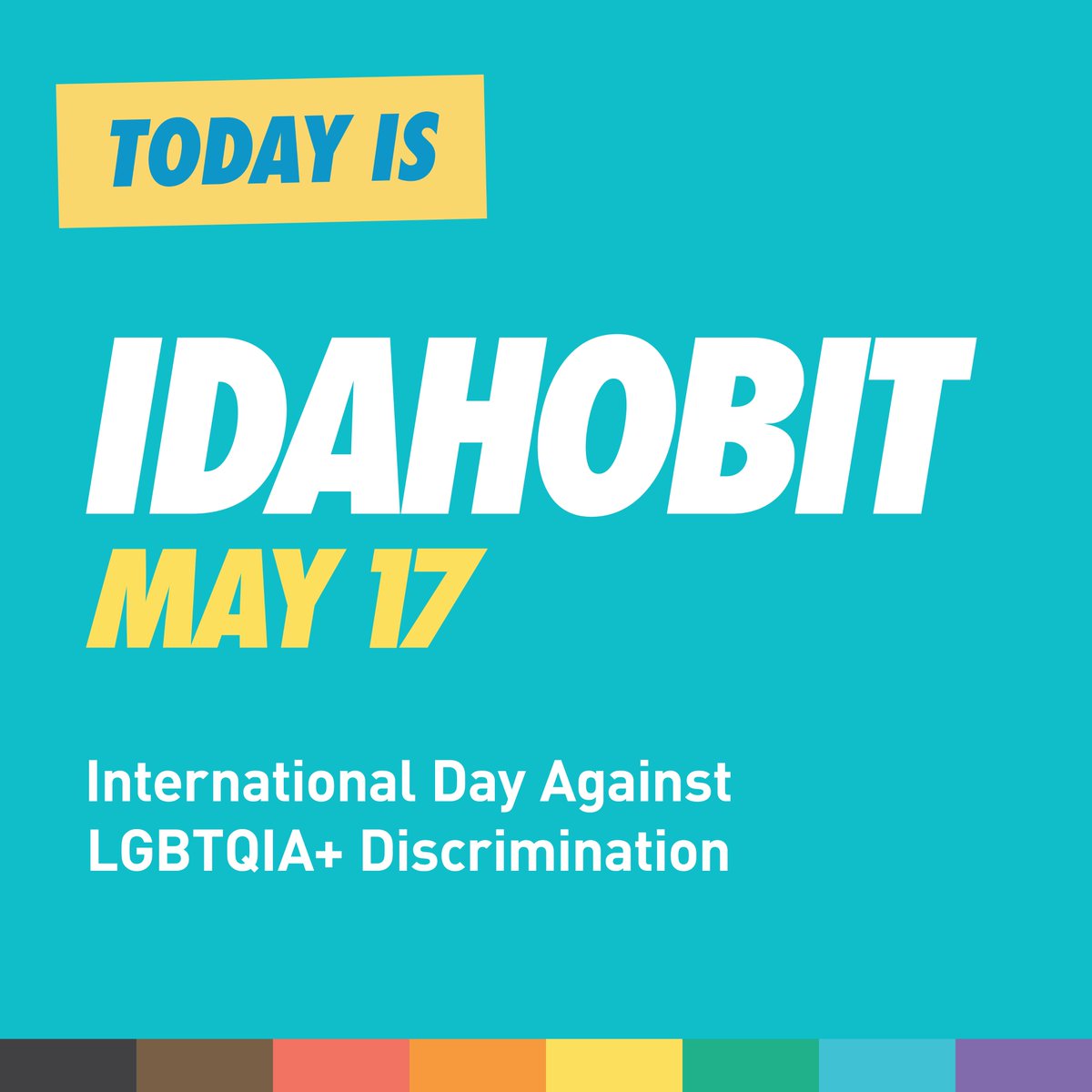 TODAY IS IDAHOBIT! It's the International Day Against LGBTQIA+ Discrimination 🏳️‍🌈🏳️‍⚧️ Truly, it's more important than ever to build LGBTQIA+ inclusion and to stand out against discrimination. How are you going rainbow? idahobit.org.au #IDAHOBIT2022