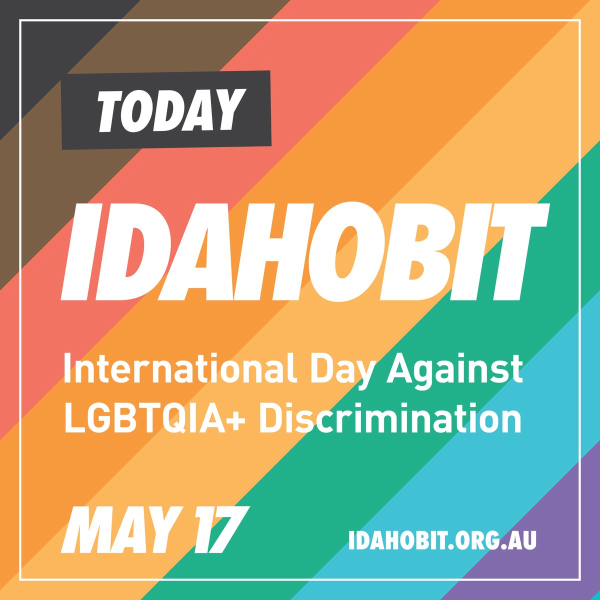 minus18youth's tweet photo. TODAY IS IDAHOBIT! It's the International Day Against LGBTQIA+ Discrimination 🏳️‍🌈🏳️‍⚧️ Truly, it's more important than ever to build LGBTQIA+ inclusion and to stand out against discrimination. How are you going rainbow? https://t.co/lmfn5XnFSy #IDAHOBIT2022 https://t.co/ESaQtEDtwM