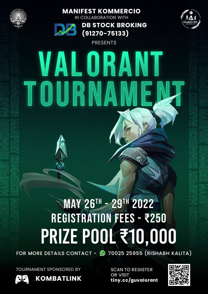 KombatLink's tweet photo. Registration is open for our latest Valorant Tournament! https://t.co/6YiF9nO1Ny

May 26th to 29th
Prize Pool: ₹10,000
Winning placements: 1st to 4th
Region: Asia Pacific

#Valorant #ValorantTournament #ValorantCompetitive #ValorantChallengers #Esports https://t.co/6PhNzlV8Fh