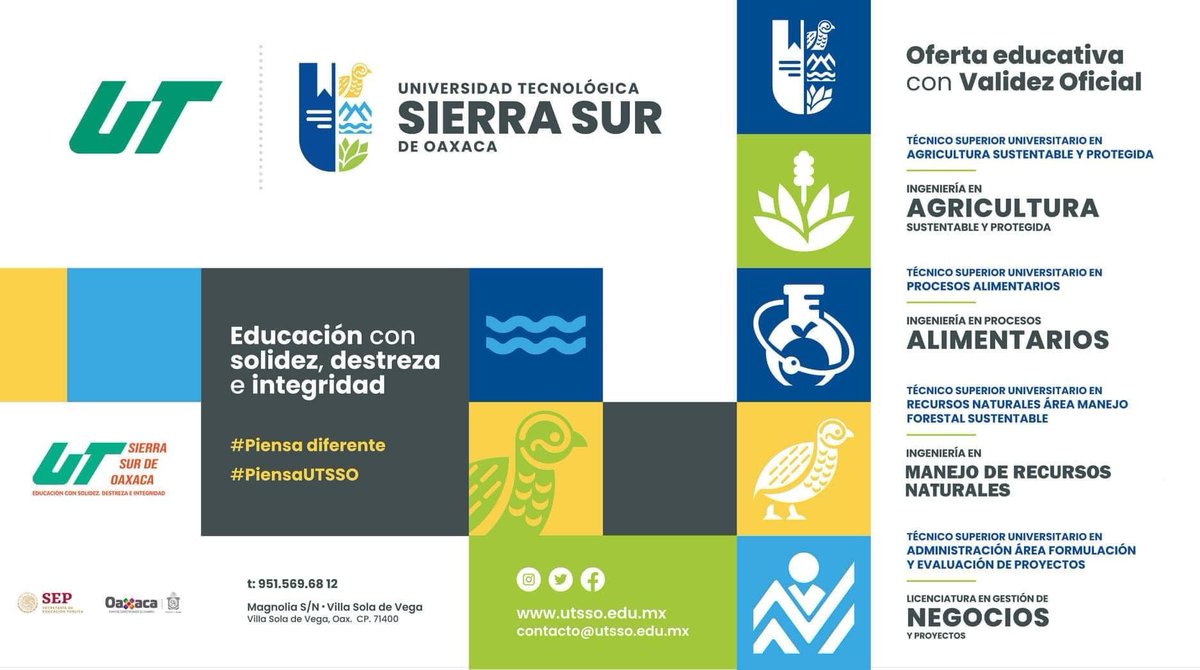 utsierrasuroax's tweet photo. Estudia en la #UTSSO, conoce la oferta educativa que tenemos para ti e inscríbete 📈✏️.
¡Ya estamos entregando fichas 📝✅!
Visita nuestro sitio web 👇
https://t.co/Jl8HeKwgRa https://t.co/ILORV0seEs