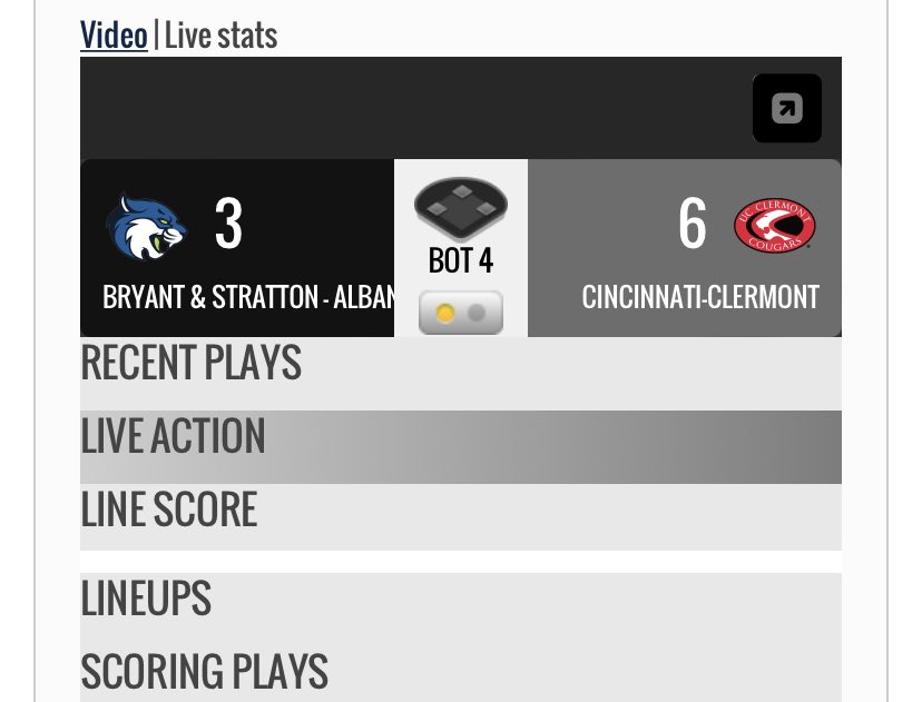 blainekelley's tweet image. @USCAA  #SmallCollegeWorldSeries and the @ucclermont @UCC_Baseball #Cougars are looking good. ⚾️