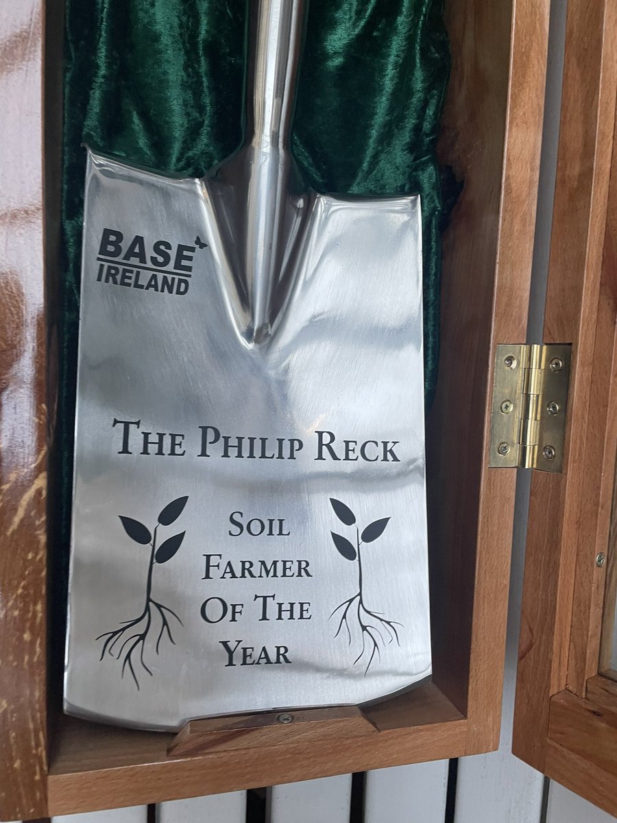 BaseIreland's tweet photo. What better way to top off our farm meeting today than to honour our dear friend Philip Reck and his family with BaseIrelands inaugural“Philip Reck Soil Farmer Of The Year award”Massive congratulations to @notillmark First of its kind in Ireland,this award will be an annual award https://t.co/ZuCNdXWp2A