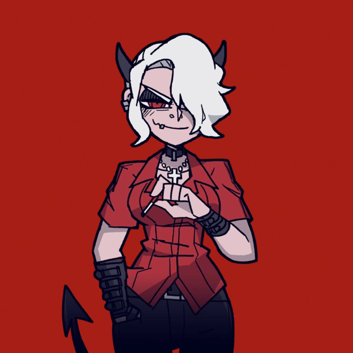 Zdrada’s out smoking, and conveniently locks eyes with the reader. A sneer paints her face, smoke drifting from her lips as she spoke. 

“You, me, and a stolen shopping cart. Ya pickin’ up what I’m putting down?”