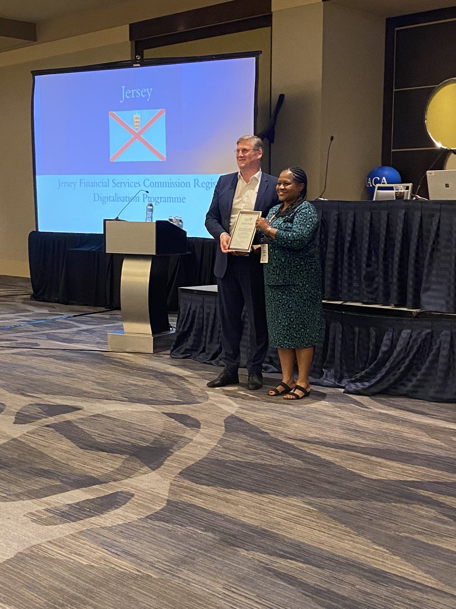Congratulations to our partner <a href="/LambJulian/">Julian Lamb</a> and the <a href="/JerseyFSC/">JerseyFSC</a>, winning an <a href="/IACAorg/">IACAorg</a> merit award for their registry transformation. #IACA22