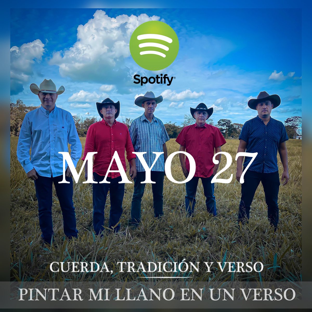 Se acabó la espera. Nuestro nuevo álbum está listo para salir en plataformas de streaming el viernes 27 de mayo. 

Lo hicimos con mucho amor y respeto por nuestro folclor. Esperamos que lo disfruten.

¡Somos Cuerda, Tradición y Verso! 

#PintarMiLlanoEnUnVerso