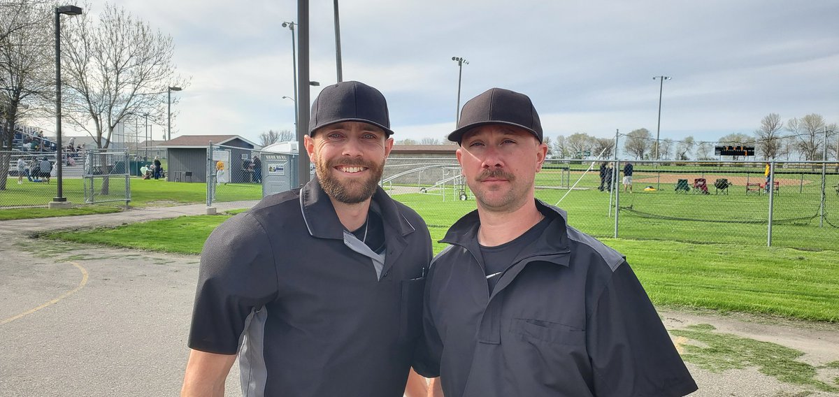 spinacap's tweet photo. Two of @MSHSL_Officials finest on the @DGF_Schools Rebels Varsity Baseball home opener. #thankaref @MSHSLjohn @YellowjacketAD @dgfbaseballclub https://t.co/m1y4eOWDd1