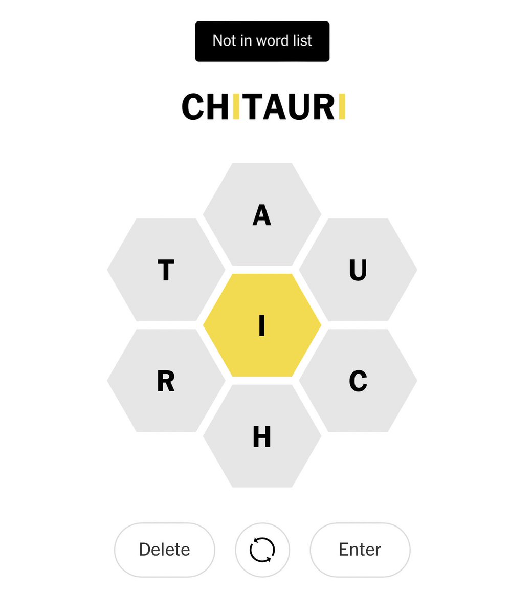 Oh yeah. No proper nouns.