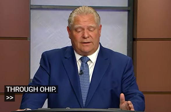 ColinDMello's tweet photo. Ford, talking about health care, clearly reads off his notes. 

#onpoli https://t.co/E8ADGTOqXG