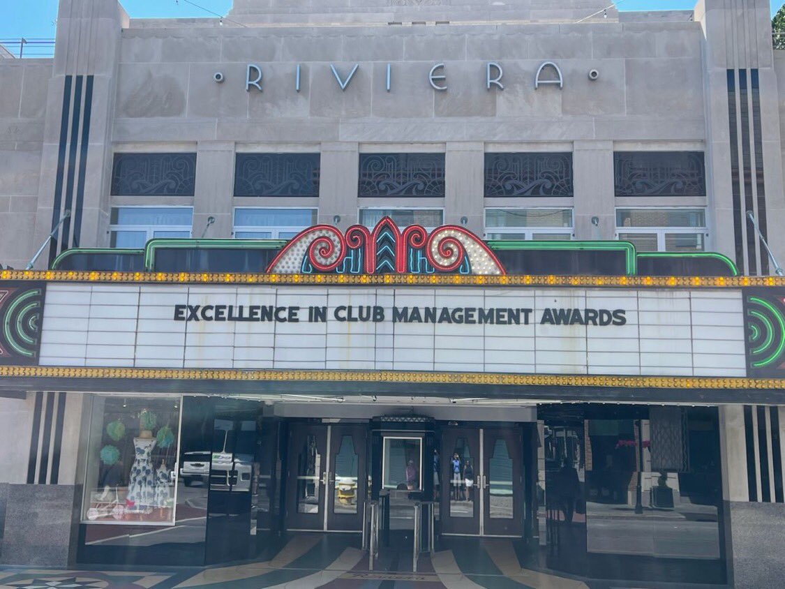 NatlClubAssn's tweet photo. The Excellence in Club Management Awards and Dinner is getting the red carpet treatment at #ClubConf22! Thank you to @McMahonGroup for co-sponsoring the award and to @KKW_Update for sponsoring tonight’s dinner! https://t.co/0sKCReAFmf
