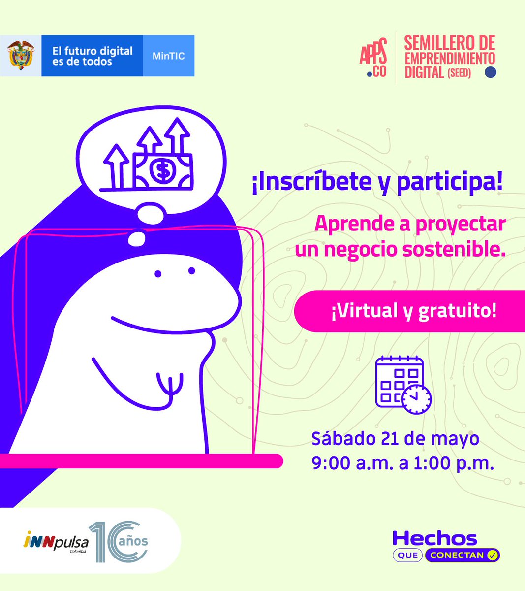 AppsCo's tweet photo. 🤩¡Una oportunidad gratuita el próximo SÁBADO! Inscríbete al #SemilleroAPPSPuntoCO de emprendimiento digital: https://t.co/65onP39IiA y participa de un espacio interactivo, en el cual aprenderás nuevas prácticas e intercambiarás experiencias con otros emprendedores. https://t.co/BHrjwNTRry