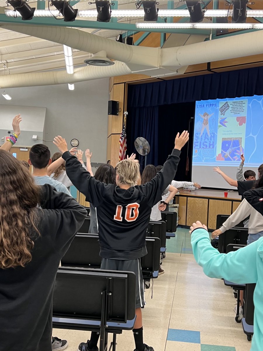 HSLibPawling's tweet photo. Thank you Lisa Fipps for coming to Pawling Middle School and showing us how to Starfish! https://t.co/kn00Uuayps