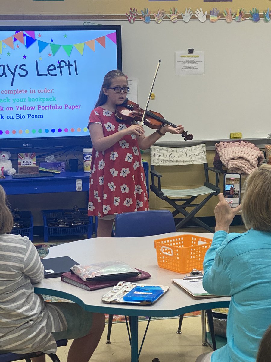 brackenjen's tweet photo. Mrs. Marketos’ class got a private violin concert today! It’s so inspiring to see the variety of talents in our 4th graders! #magicinmadeira https://t.co/U9whBTGMDb