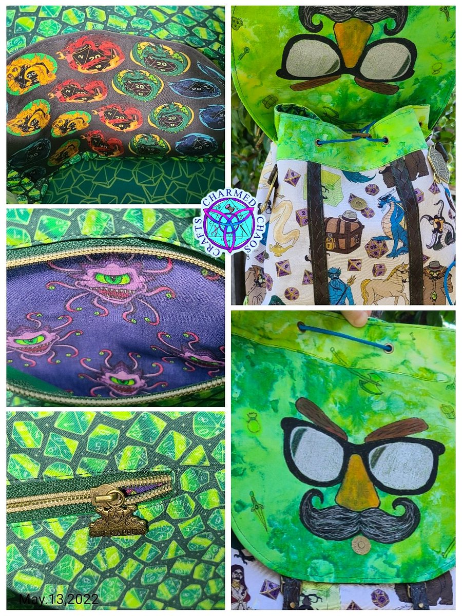 crafts_chaos's tweet photo. Newest #CommissionOrder. XL DM Crossbody Haversack monsters in Disguise 🥸 #GelatinousCube #Dragons #Beholders #mimic #d20 #dice and more #DungeonsAndDragons #ttrp #dnd5e
https://t.co/vEiEhAVpzU https://t.co/0QLsqL9hc4