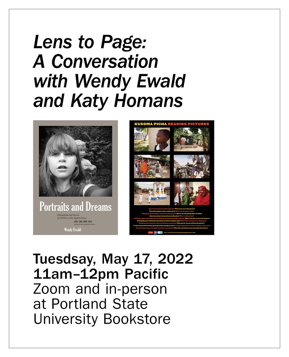 helloprettycity's tweet photo. My dream comes true on Tuesday! You're invited, too! It's a conversation with photographer Wendy Ewald and graphic designer Katy Homans. Join us in person or via Zoom. (Recommended for anyone interested in collaborative and participatory photo projects + socially engaged art.) https://t.co/KrIzrsLPTN