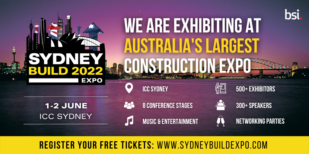 Come visit us at booth P25 at <a href="/SydneyBuildExpo/">Sydney Build Expo</a> (ICC Sydney). Come by and speak to our experts about everything you need such as #BIM, health and safety, #sustainability, digital transformation and innovation in the built environment. Register now: bit.ly/3i6byAo