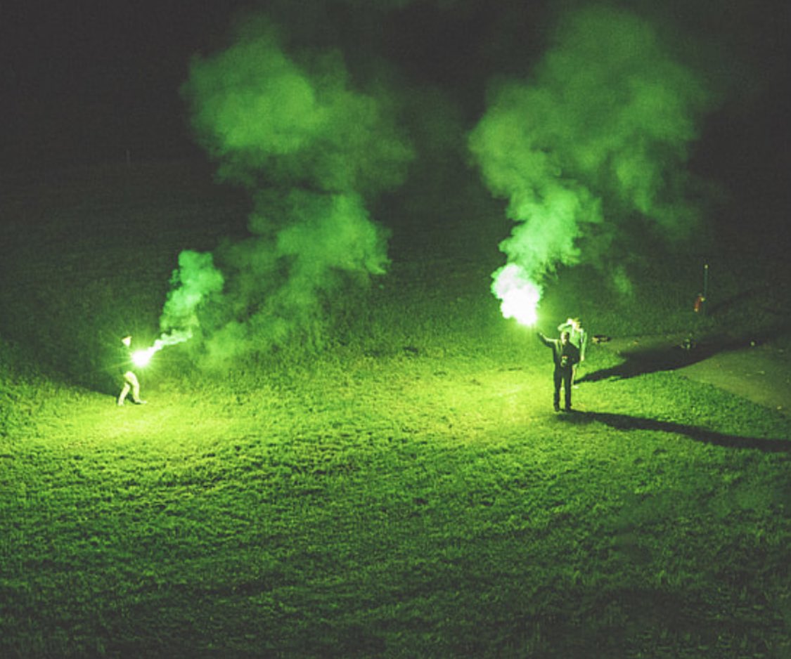 New green hand flares and smoke bombs available tomorrow