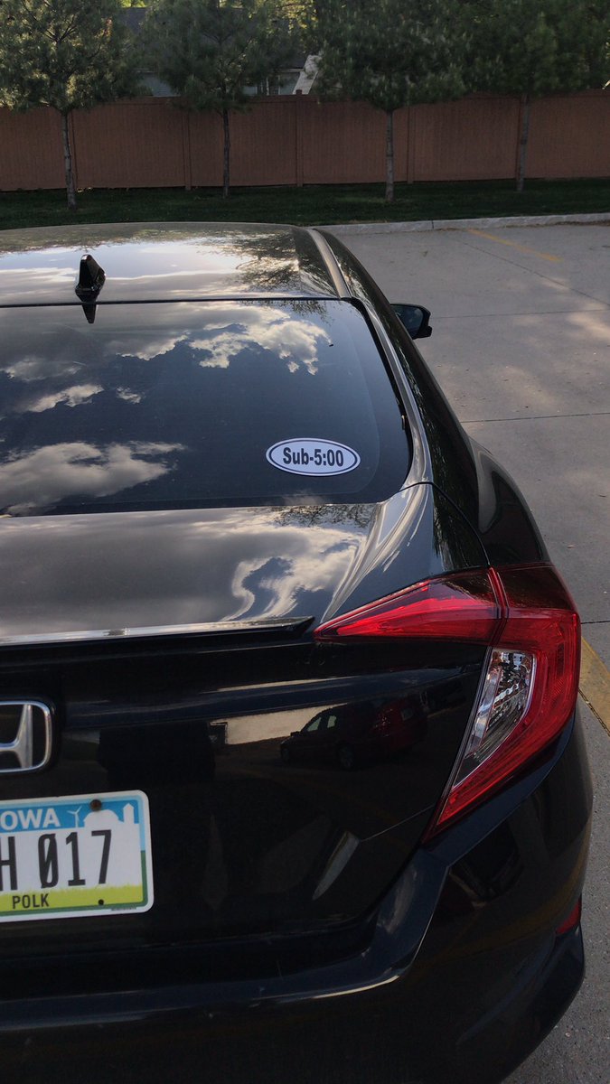 BrettGifford4's tweet photo. New Bumper Sticker. Big fan of this one.
Also extremely happy to be part of a school record for sub 5 minute 1600s, breaking the record of 18 by 4 to get 22 on the year. https://t.co/Cz8wNkJb3A