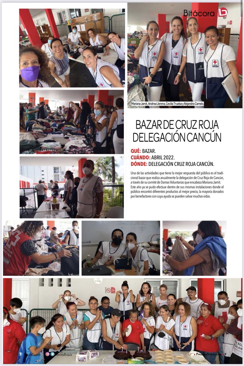 ProyectoBrujula's tweet photo. #Bitacora

Una de las actividades que tiene la mejor respuesta del público es el tradicional bazar que realiza anualmente la delegación de Cruz Roja de Cancún, a través de su comité de Damas Voluntarias que encabeza ahora Mariana Jamit.

👉 https://t.co/9HVpuYqLWL https://t.co/jUKovesdYm