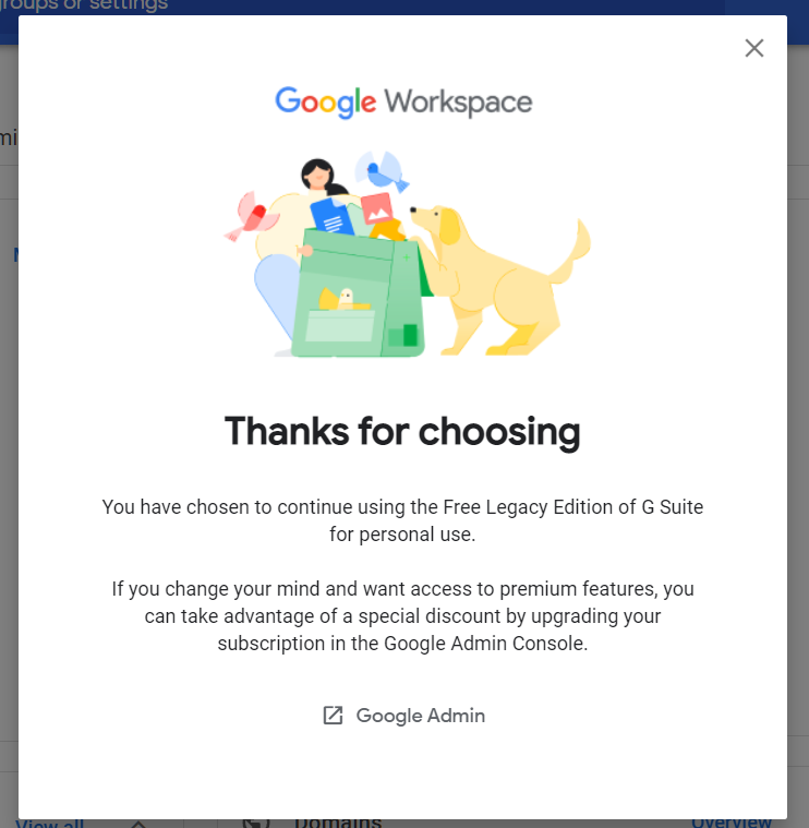 Yo <a href="/Google/">Google</a> Thank you for keeping it real and not dumping users with the personal Legacy version users! Kudos!!  #nocostoption #googlelegacyedition #google <a href="/gmail/">Gmail</a> <a href="/googledrive/">Google Drive</a> @ <a href="/googleworkspace/">Google Workspace</a>