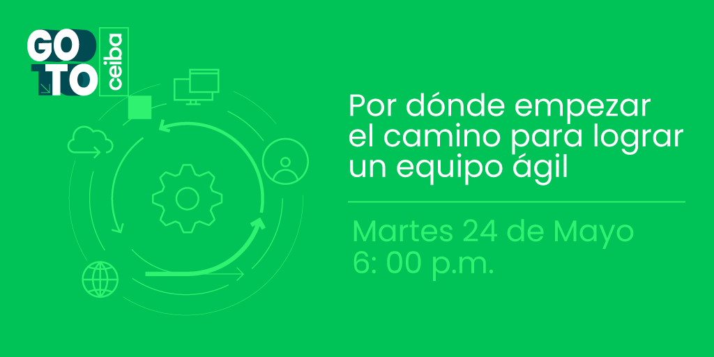 CeibaSoftware's tweet photo. ¡Asiste a meetup #GoToCeiba el 24 de mayo a las 6 p. m!
David Camach y Víctor Restrepo nos contarán "Por dónde empezar el camino para lograr un equipo ágil”.
Inscríbete https://t.co/T4pV921kSH
¡Aprende con los tesos de #CeibaSoftware!
#Agile #Agilidad #Coach #MejoraContinua https://t.co/y34eX3tGiR