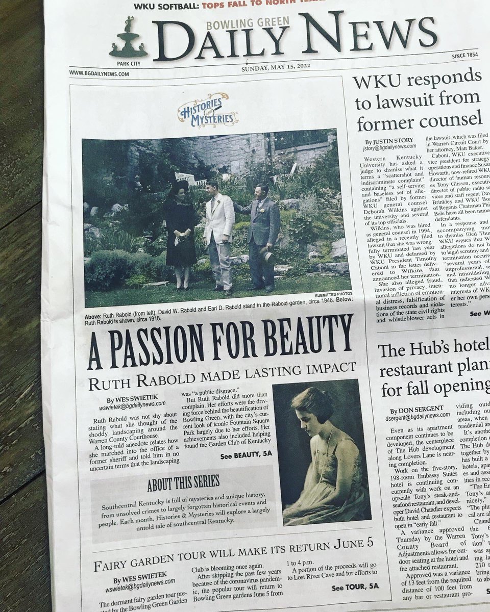 unseenbg's tweet photo. And they did it again🙌 Our friends over @dailynewsphoto printed a fantastic #historiesandmysteries on the very lovey Ruth Rabold. She had a true talent and passion for #beatification. She is a #historichousewifebgog any you just might hear about her in one our upcoming tours. https://t.co/1iEdIdEuJd