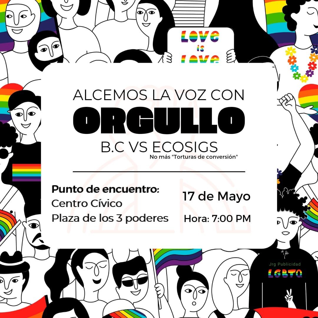 Nos vemos mañana en el Centro Cívico para exigir a nuestras autoridades la prohibición total de los ECOSIGS.

#NadaQueCurar 🏳️‍🌈