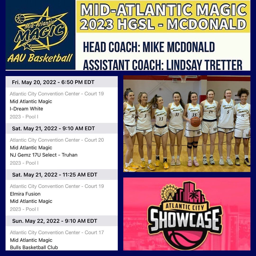 MAMagic2027's tweet photo. Magic 2023s will be in Atlantic City for Select Events Showcase this Friday - Sunday. Looking forward to a great event! https://t.co/XD6sBXu2XU