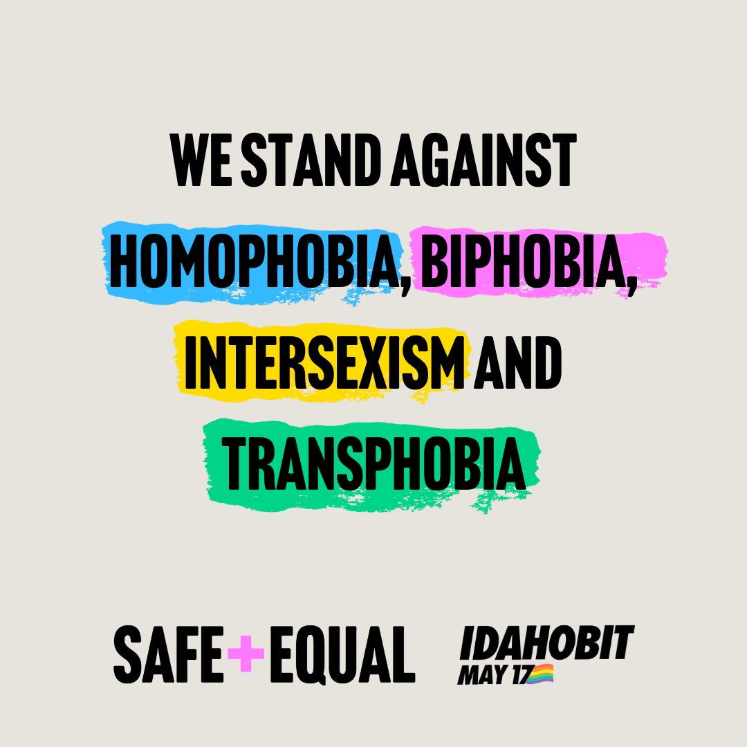 Today is International Day Against LGBTIQA+ Discrimination, also known as #IDAHOBIT.

This IDAHOBIT and beyond, we stand with &amp; celebrate LGBTIQA+ people across the globe, raise awareness &amp; acknowledge there is still significant work required to eliminate LGBTIQA+ discrimination.