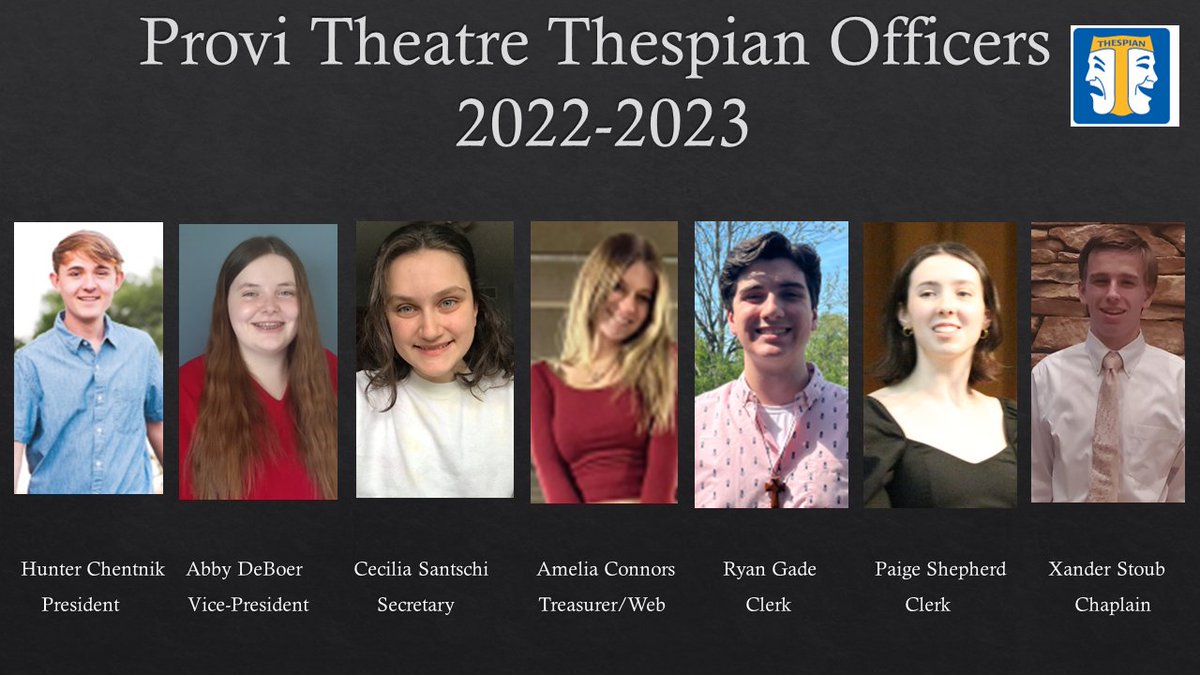 provitheatre's tweet photo. Our 2022-23 officers! https://t.co/1mJaGsAjwj
