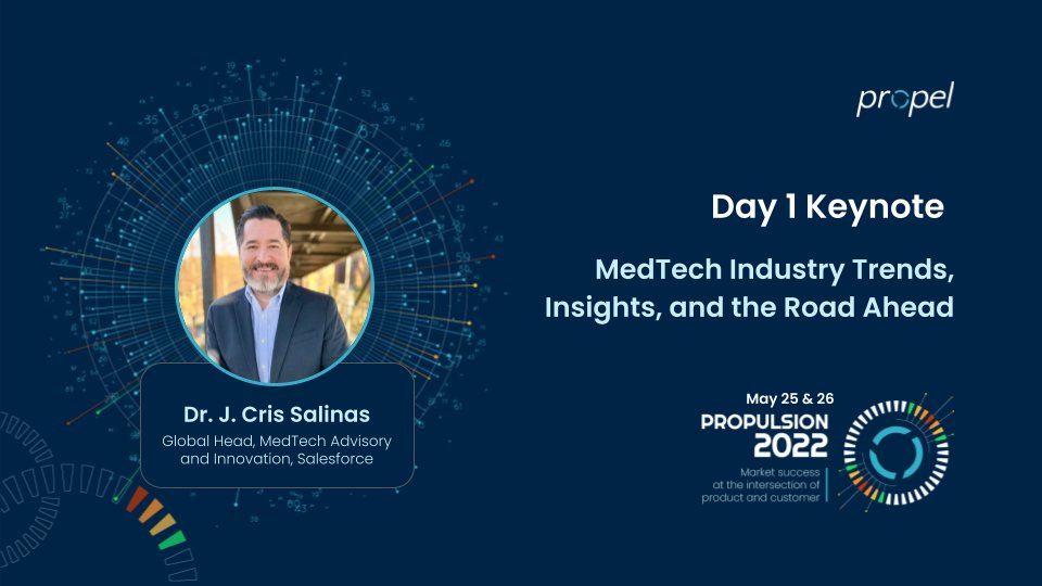 CSalinasMD's tweet photo. #Propulsion2022 is here - are you ready? Looking forward to participating on the day 1 #keynote hosted by @PropelPLM and share #MedTech Industry Trends, Insights, and the Road Ahead. Click on the following link to register https://t.co/iy9RFKAIj0  #salesforce #salesforcemedtech https://t.co/gbJ7MWXHfA