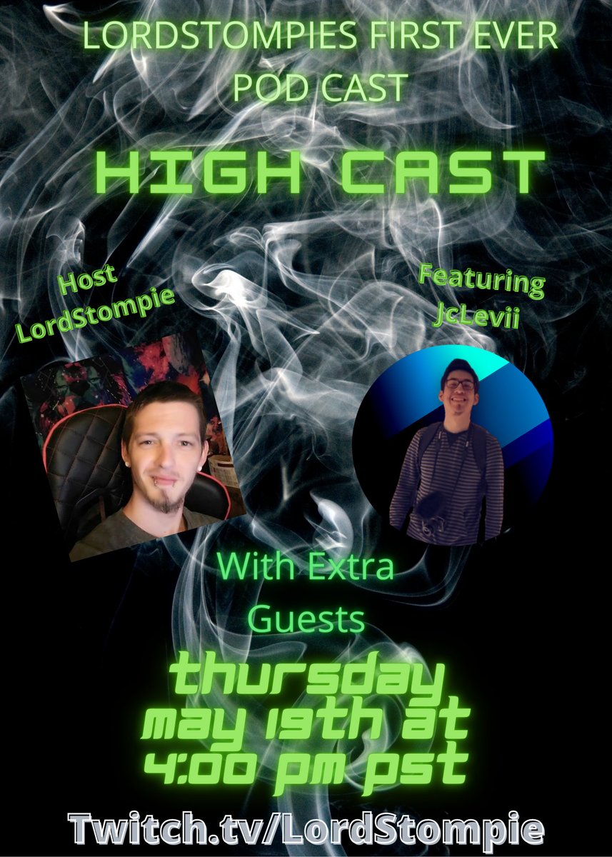 LordStompie's tweet photo. This Thursday we do our very first podcast with some homies we are gonna be going over just generalized game topics games we grew up with and experiences this should be a blast i have my homie @jclevii joining us along with others if they make it see u there
#twich #HighCast https://t.co/zpKKFtG5Bb